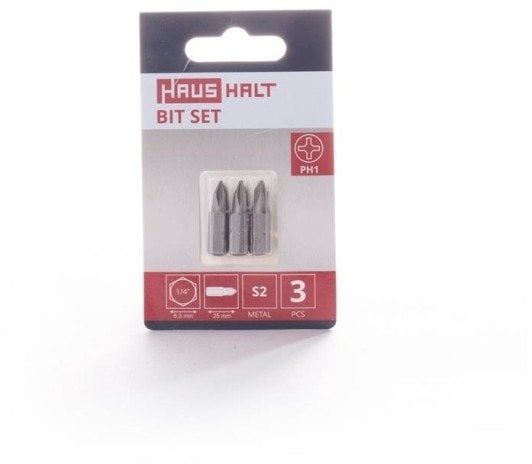 SCREWDRIVER BIT PH1X25MM 3PCS