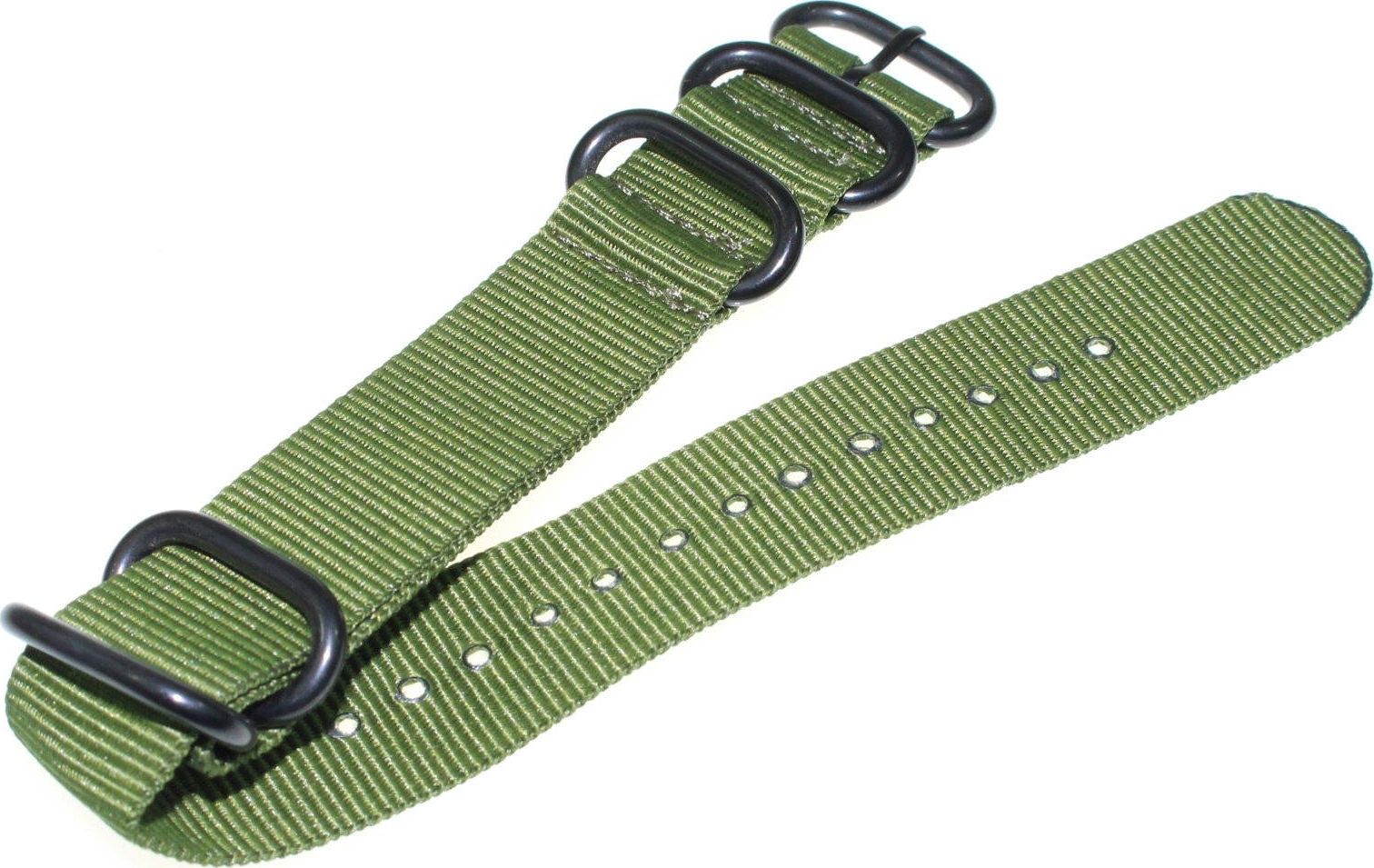 Tekla Zielony nylonowy pasek do zegarka 20 mm Tekla NS9.20 Zulu