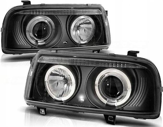 Lampy reflektory Vw Vento 92-98 ringi black