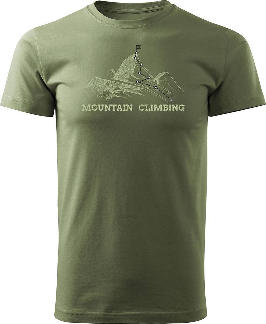 Topslang Koszulka z górami w góry wspinaczka climbing męska khaki REGULAR r. XXL