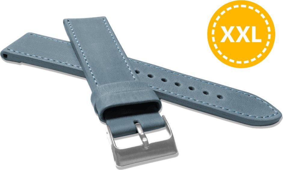 Lavvu LAVVU XXL Szyty granatowy pasek SPORT z luksusowej skóry Top Grain - 22 XXL