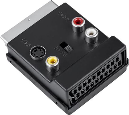 Adapter AV LechPol Euro - Euro czarny (ZLA0350)