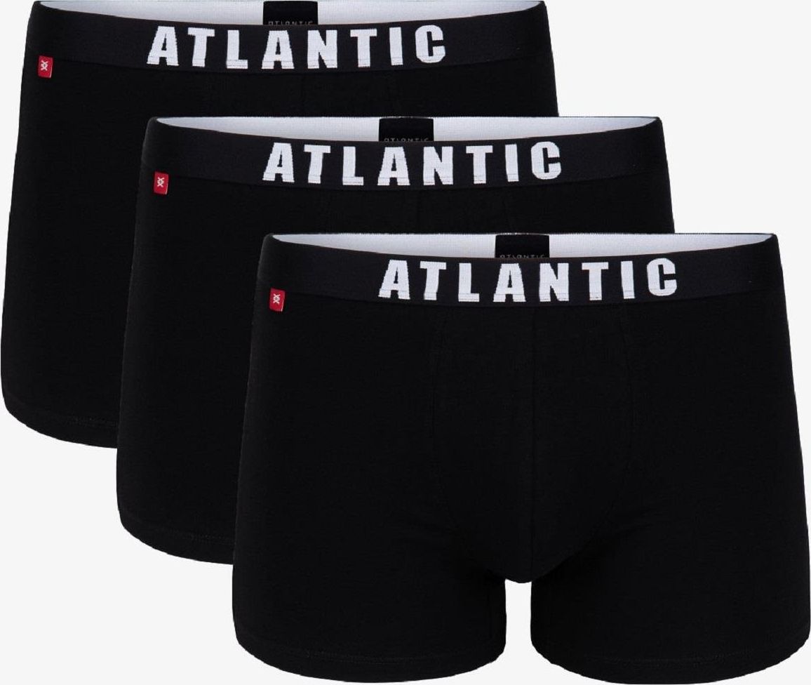 Atlantic Bokserki męskie czarne 3-pack XL