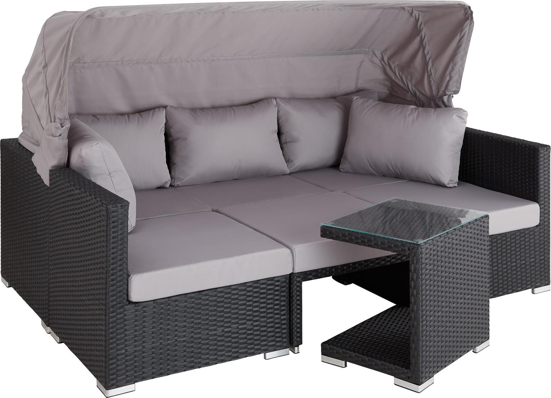 Tectake Wypoczynkowe meble ogrodowe San Marino - czarny