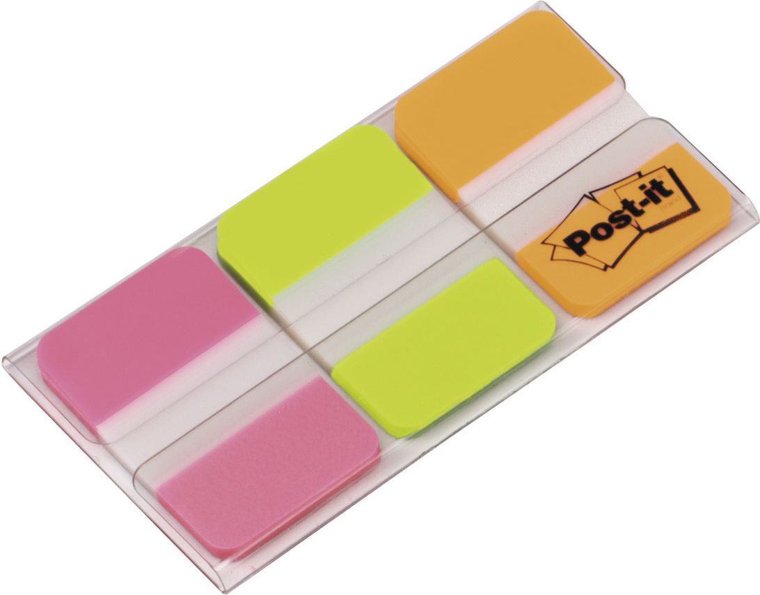 Post-it Znacznik samoprzylepny 25x38mm silny 3x22 kartki mix kolorów