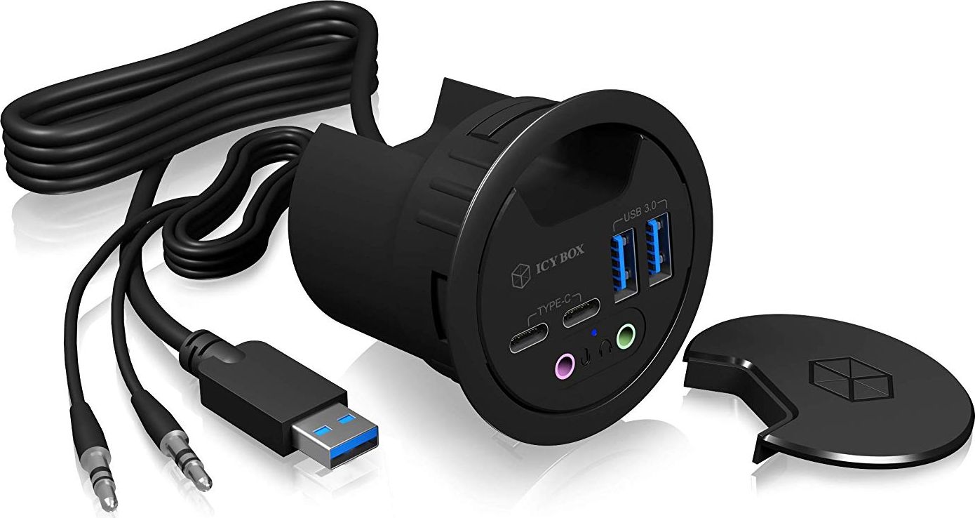 HUB USB Icy Box 2x USB-C + 2x USB-A 3.0 (IB-HUB1403B)