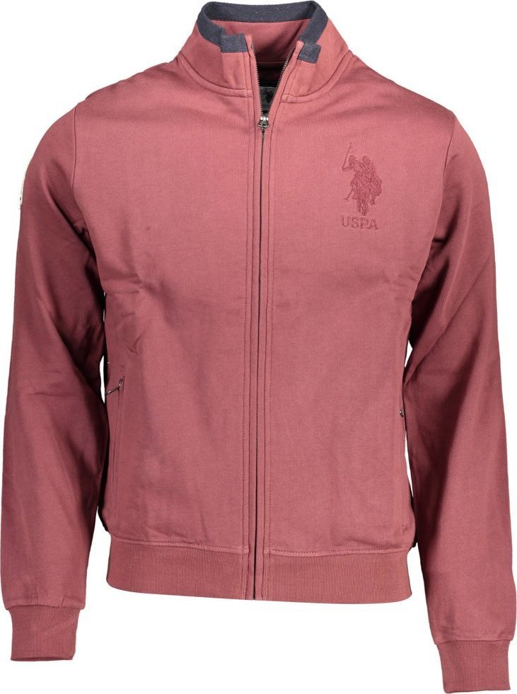 U.S. Polo BLUZA US POLO Z ZAMKIEM FIOLETOWA MĘSKA 3XL