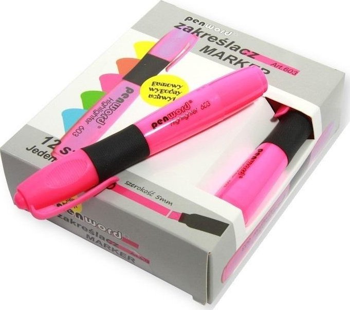 Zakreślacz różowy (12szt)