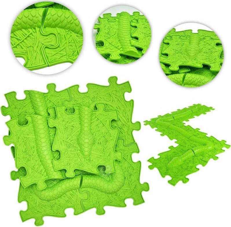 Askato Mata ortopedyczna 16 elementów Snake Set zielona MFK-050-2