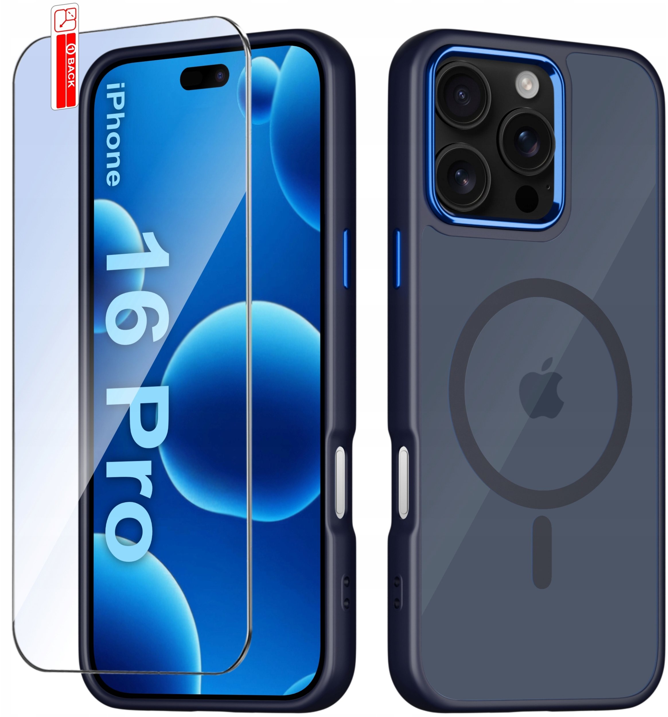 Etui do iPhone 16 Pro CASE do MagSafe MATOWE Magnetyczne PREMIUM + Szkło 9H