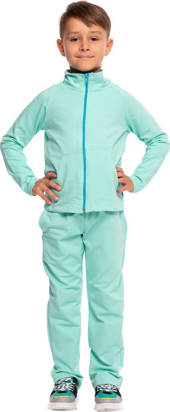 RENNWEAR Bluza sportowa ze stójką zamkiem i kieszeniami miętowy 140-146 cm