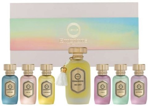 Armaf Emotions Collection: Heart Edp 100ml + Dynamic Edp 15ml + Relax Edp 15ml + Confident Edp 15ml + Fresh Edp 15ml + Romantic Edp 15ml + Hypnotic Ed