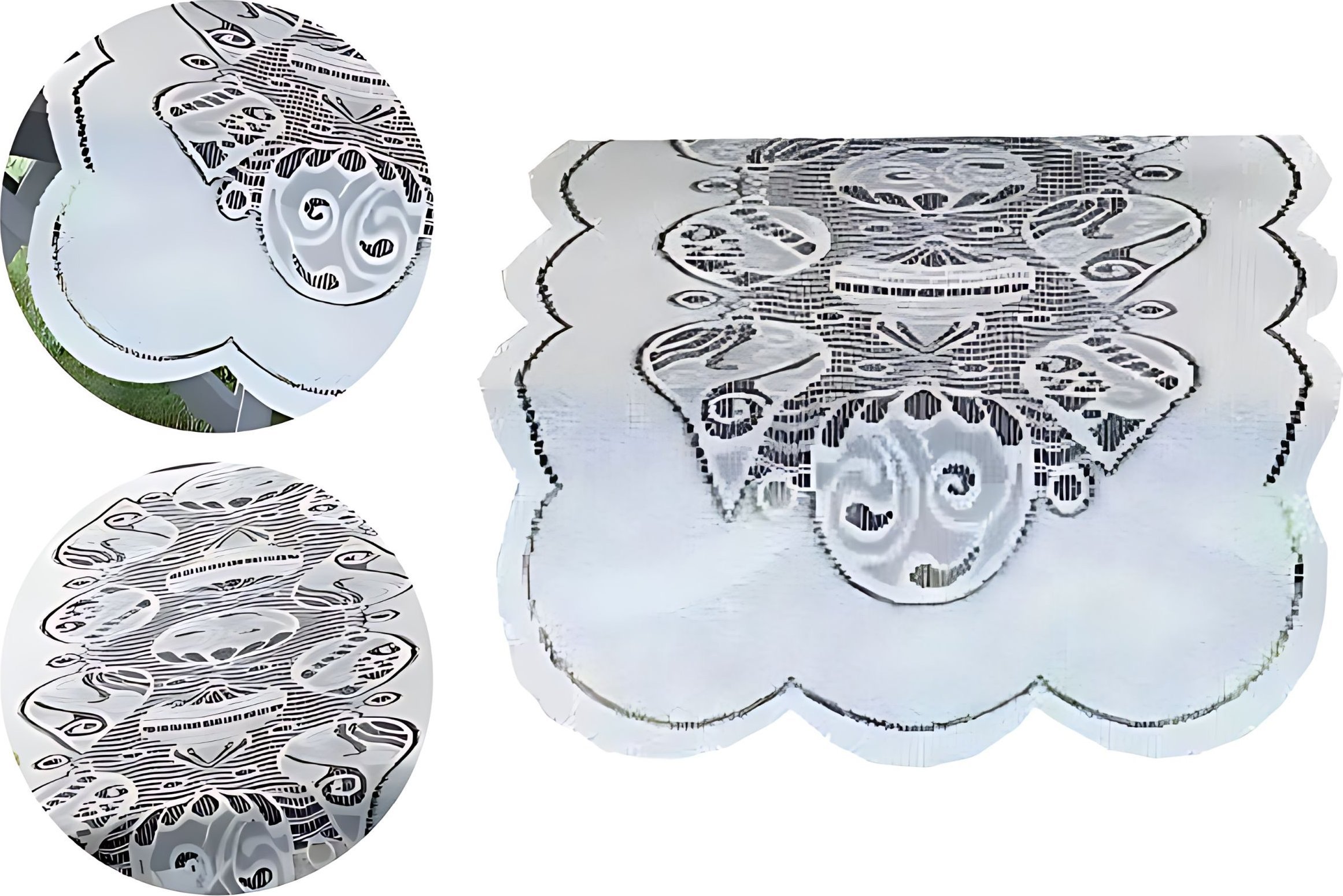 Bieżnik Białe Bombki 50 x 100 cm DomoweTekstylia | WN8B34 100 | Święta Boże Narodzenie