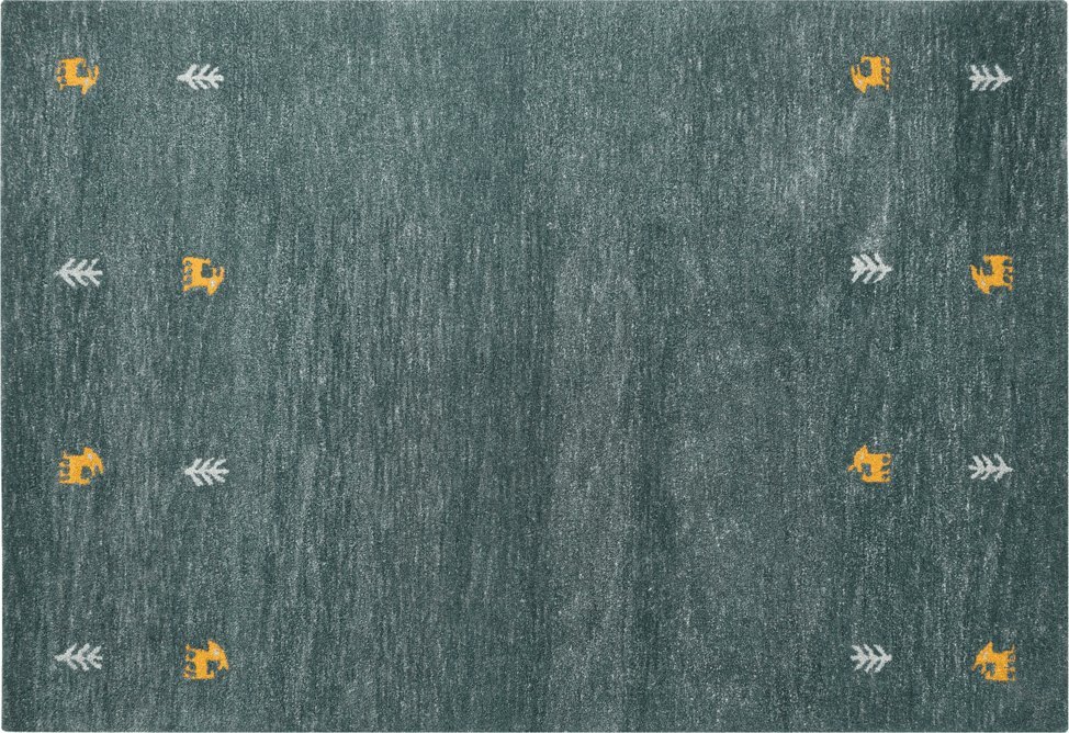 Beliani Dywan wełniany 160 x 230 cm zielony CALTI