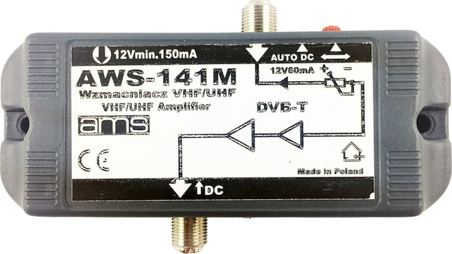 Antena RTV AMS Wzmacniacz antenowy wewnętrzny (AWS-141M)
