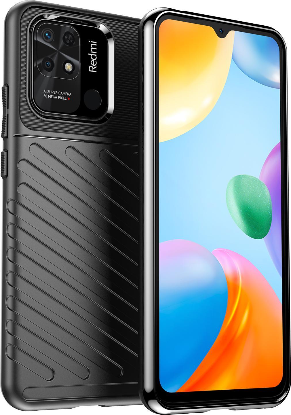 Hurtel Thunder Case elastyczne pancerne etui pokrowiec Xiaomi Redmi 10C czarny