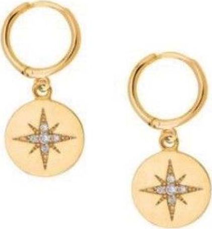 Lovrin Srebrne pozłacane kolczyki 925 róża wiatrów 2,77g