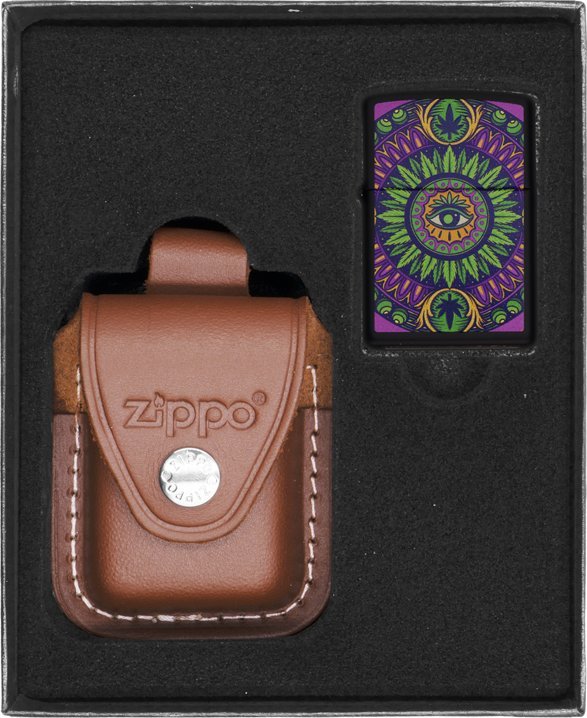 Zestaw ZIPPO Zapalniczka CANNABIS PATTERN Prezentowy No2