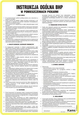 TD Systems IAG28 Instrukcja BHP w pomieszczeniach piekarni