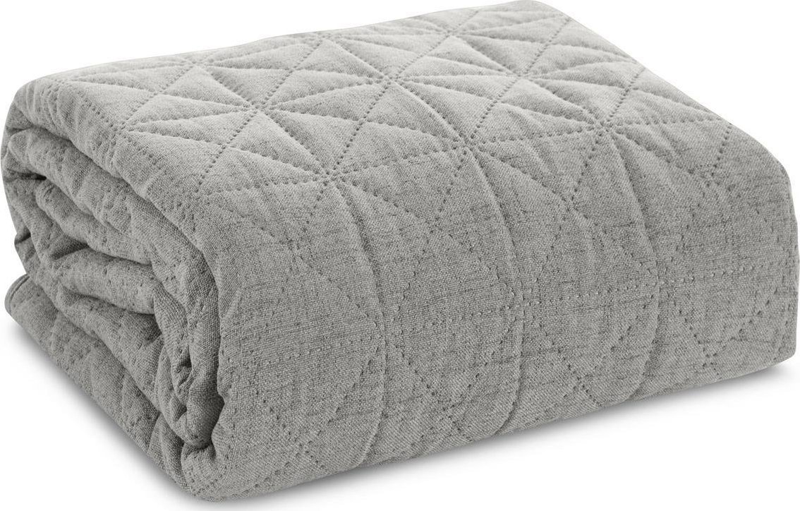 Eurofirany Narzuta 220 x 240 Pikowana Len2 Stalowy