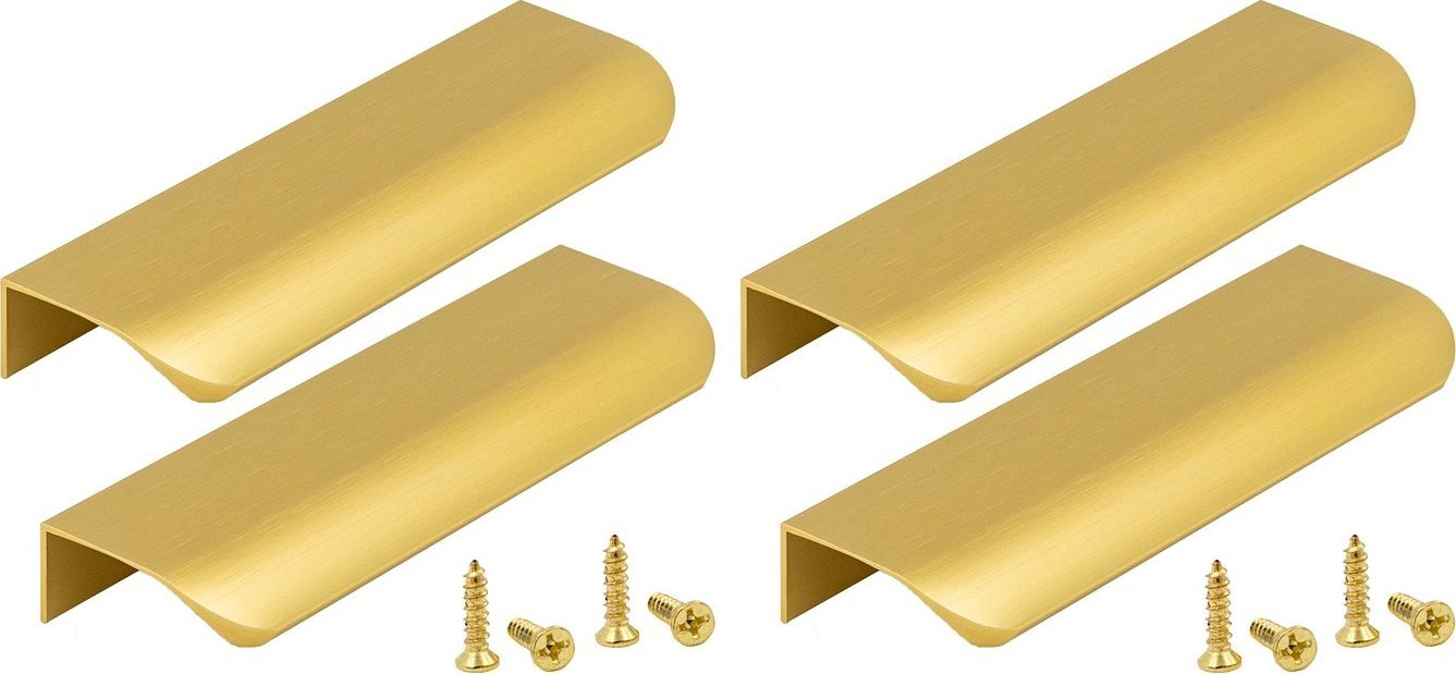 Szchara 4x UCHWYT MEBLOWY ZŁOTY KRAWĘDZIOWY DO MEBLI MAT