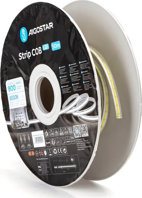 Taśma LED Aigostar Taśma LED z układem scalonym COB 50 m 8 mm 230V Taśma LED z układem scalonym COB 50 m 8 mm