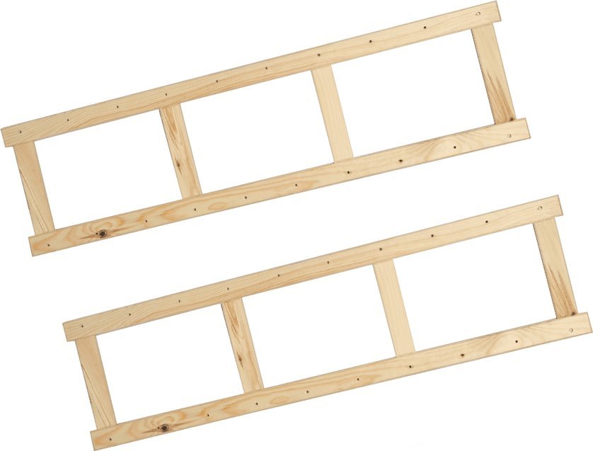 Wamar-Sosenka Bok 2 szt do regału drewnianego LSR ramka noga 124,2 cm Naturalny