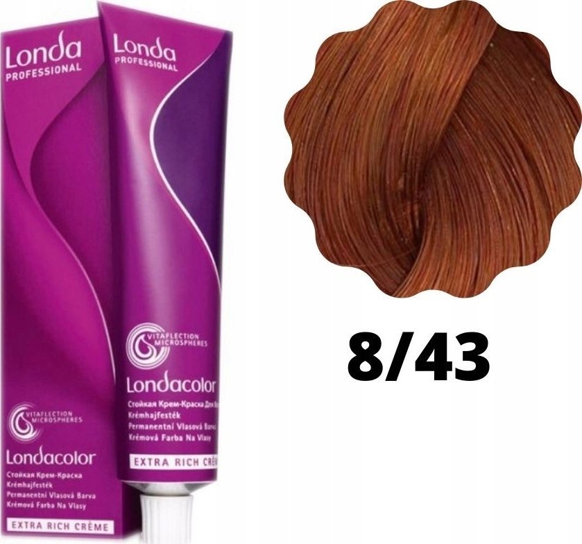 Londa Professional Londa Professional, Londacolor, Permanent Hair Dye, 8/43 , 60 ml For Women
