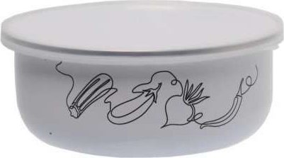 Domex Pojemnik Emalia Aura 14 cm z plastikową pokrywką