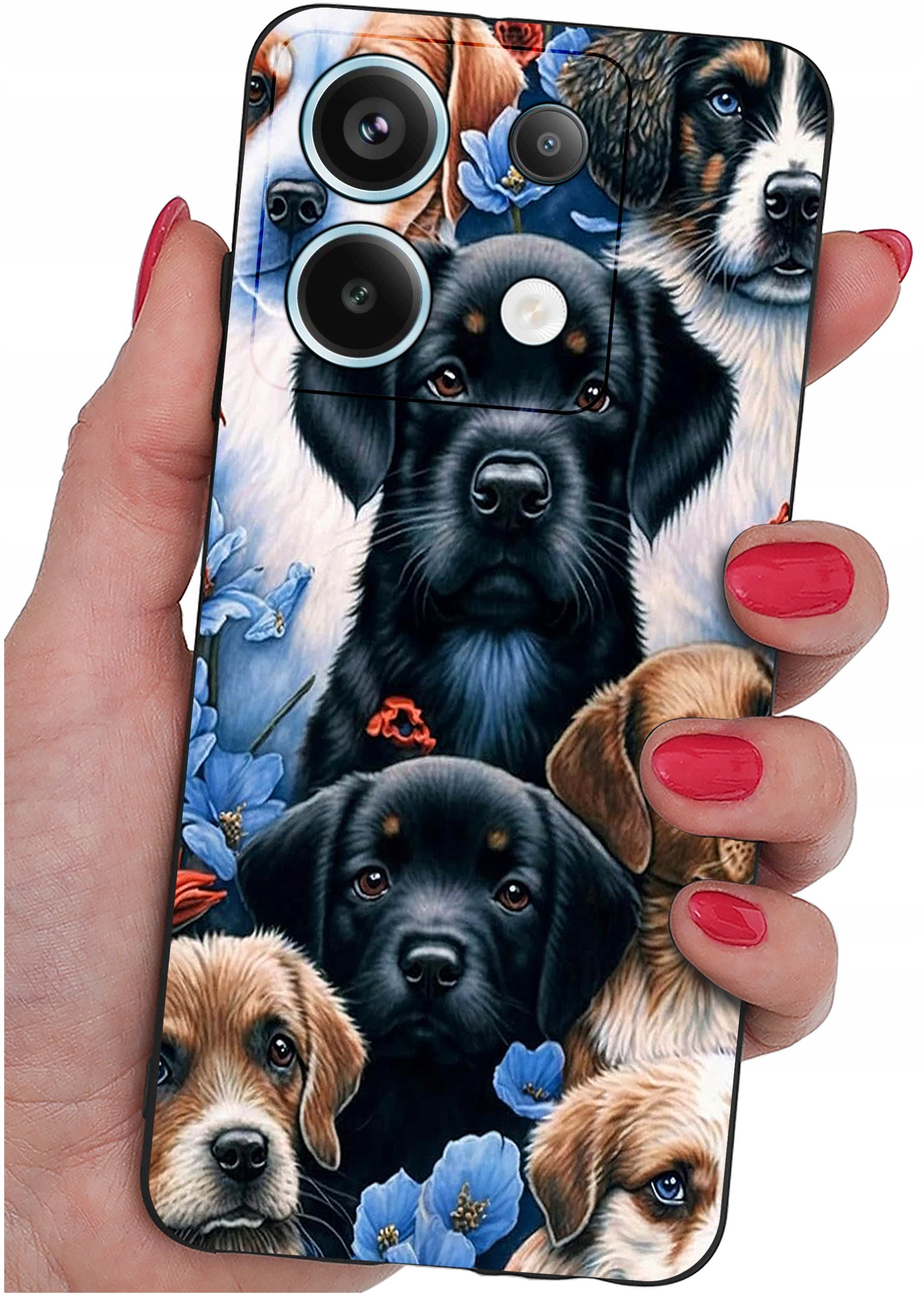 ETUI do Xiaomi Redmi Note 13 Pro 5G WZORY |SILIKONOWE MATT CASE +SZKŁO 9H