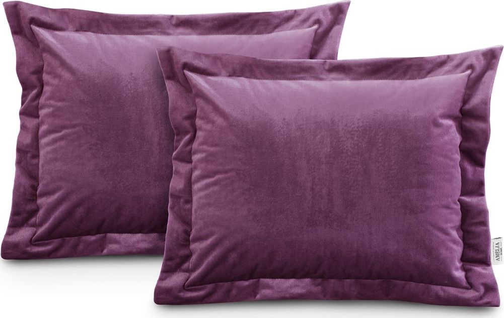 AmeliaHome CUS/AH/VELVET/PLUM/SIDE/50X70*2
