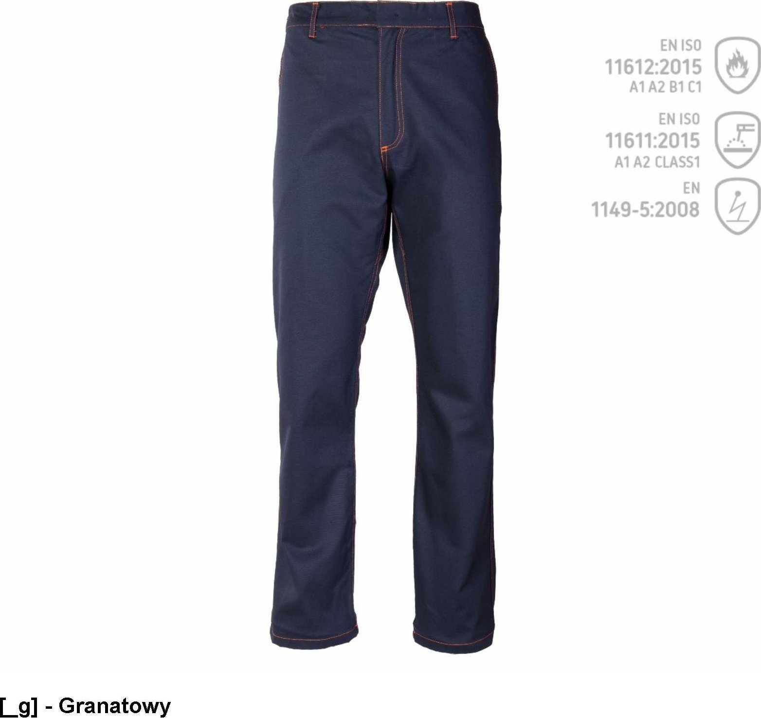 Polstar AOSP - PROFFLAM ANTISTATIC SPODNIE DO PASA KAT.II, BAWEŁNA (100%), 320G/M2 56