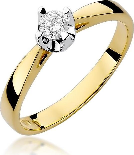 Best Diamonds złoty pierścionek z brylantem 0.20ct 15