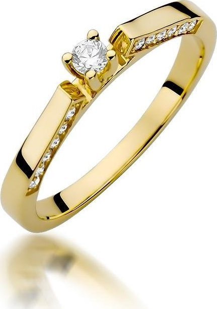 Best Diamonds złoty pierścionek z brylantem 0.28ct 15