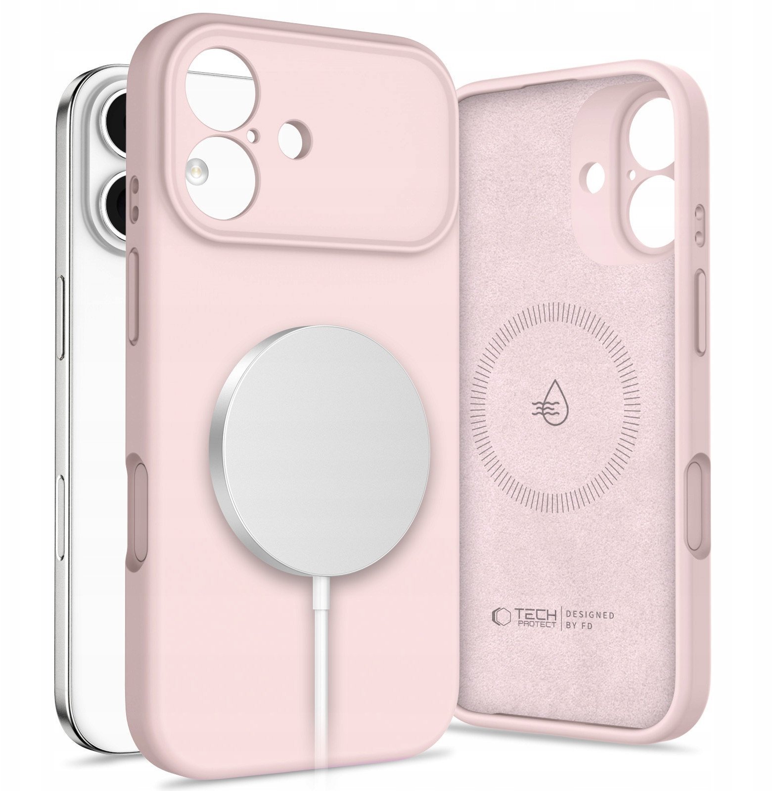 Etui Tech-Protect Silicone MagSafe do Apple iPhone 17 Pink Pearl