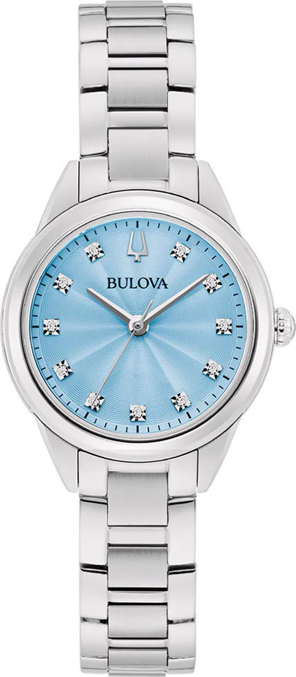 Zegarek Bulova Zegarek damski Bulova 96P250 srebrny