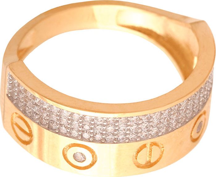 Lovrin SZEROKI ZŁOTY PIERŚCIONEK 585 Z CYRKONIAI 23R