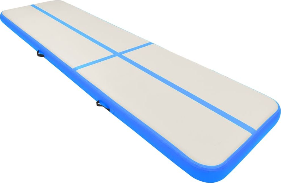vidaXL Dmuchany materac gimnastyczny 92674 800 cm x 100 cm x 15 cm niebieski