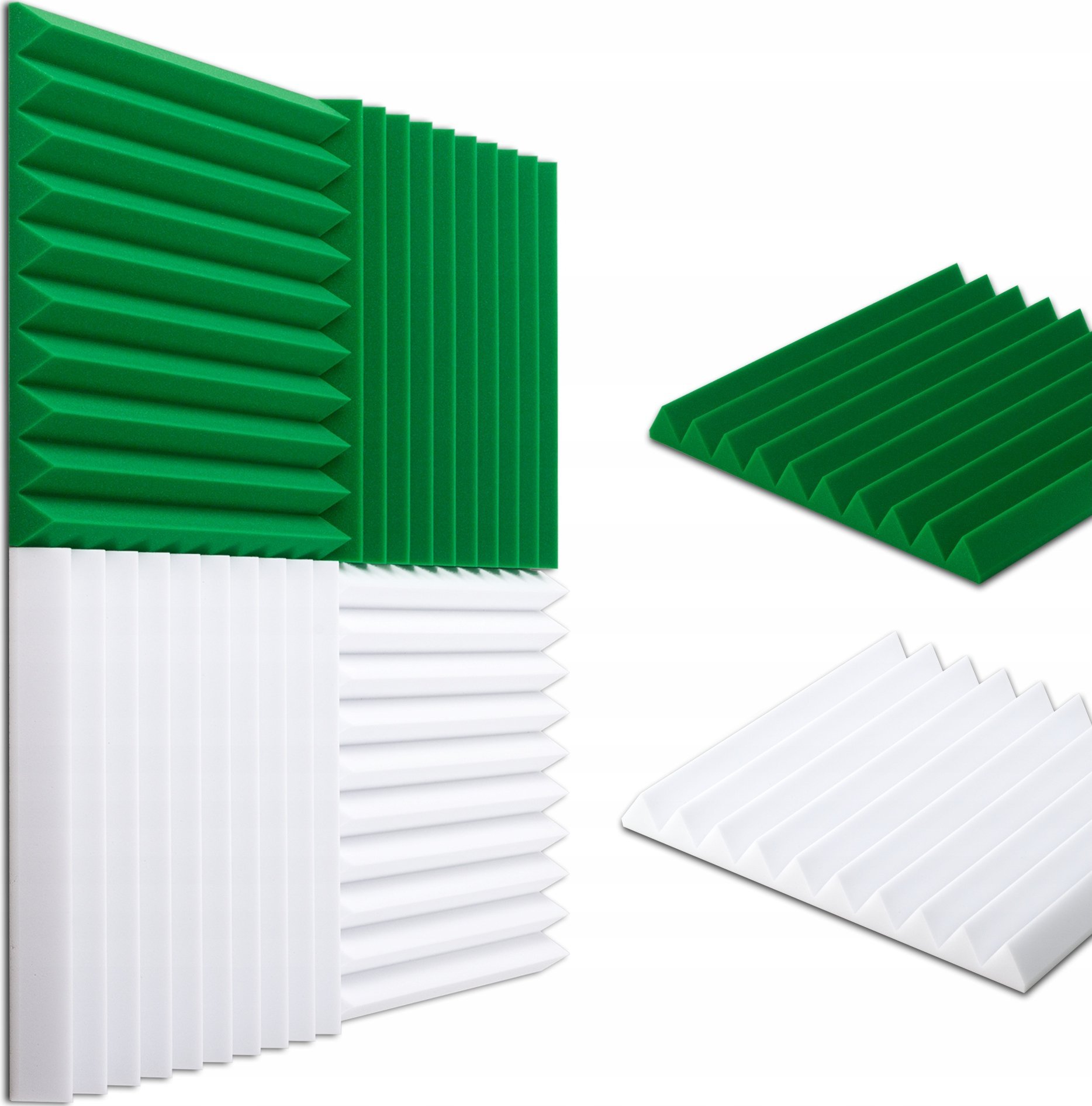 Płyty akustyczne 50x50x5cm pianki wygłuszające kliny redukcja pogłos echo