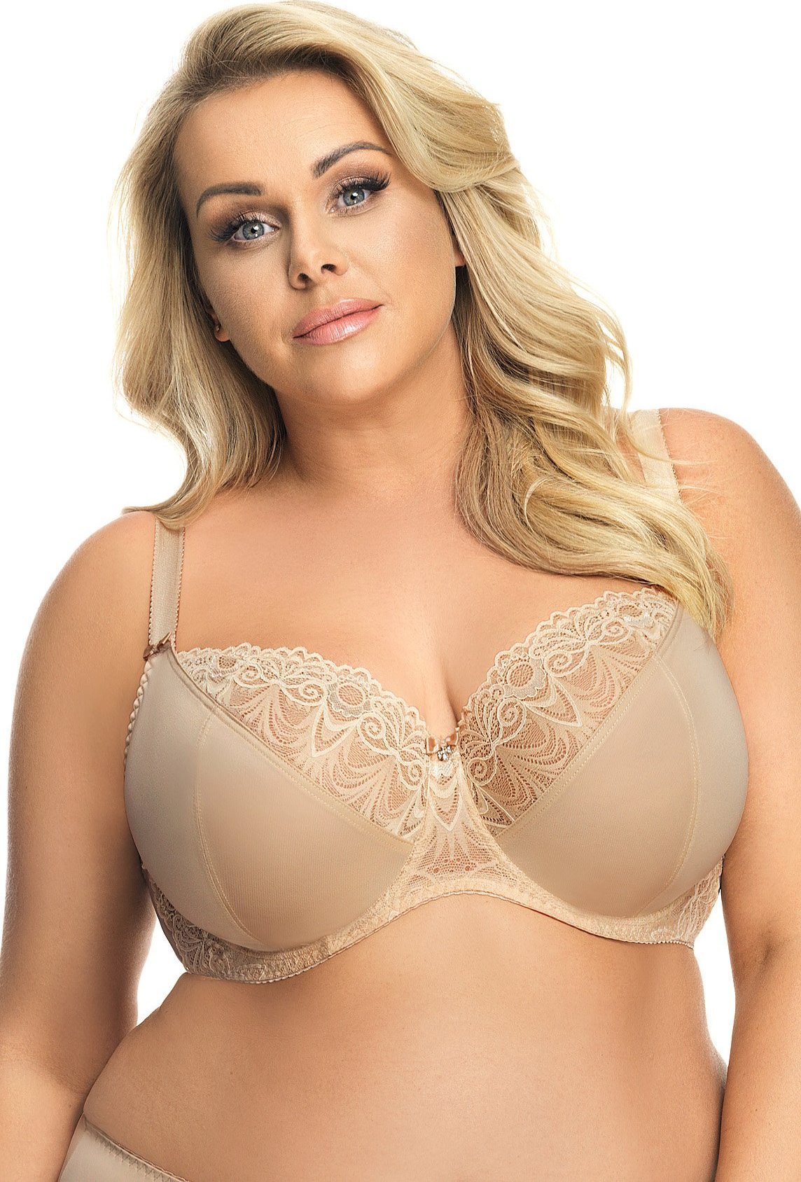 Gorsenia Gorsenia K425 Casablanca beżowy jasny 100C Biustonosz miękki