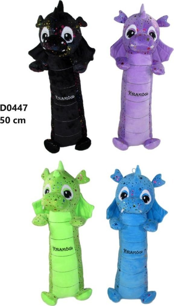 Poduszka wałek smok "Kraków" 50cm MIX