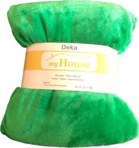 JAHU Koc z mikrofibry 150 x 200 cm - ZIELONY