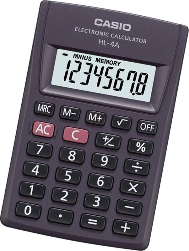 Kalkulator Casio Uniwersalny CALCULATOR CASIO model HL-4A (8X5CM ) NoSize