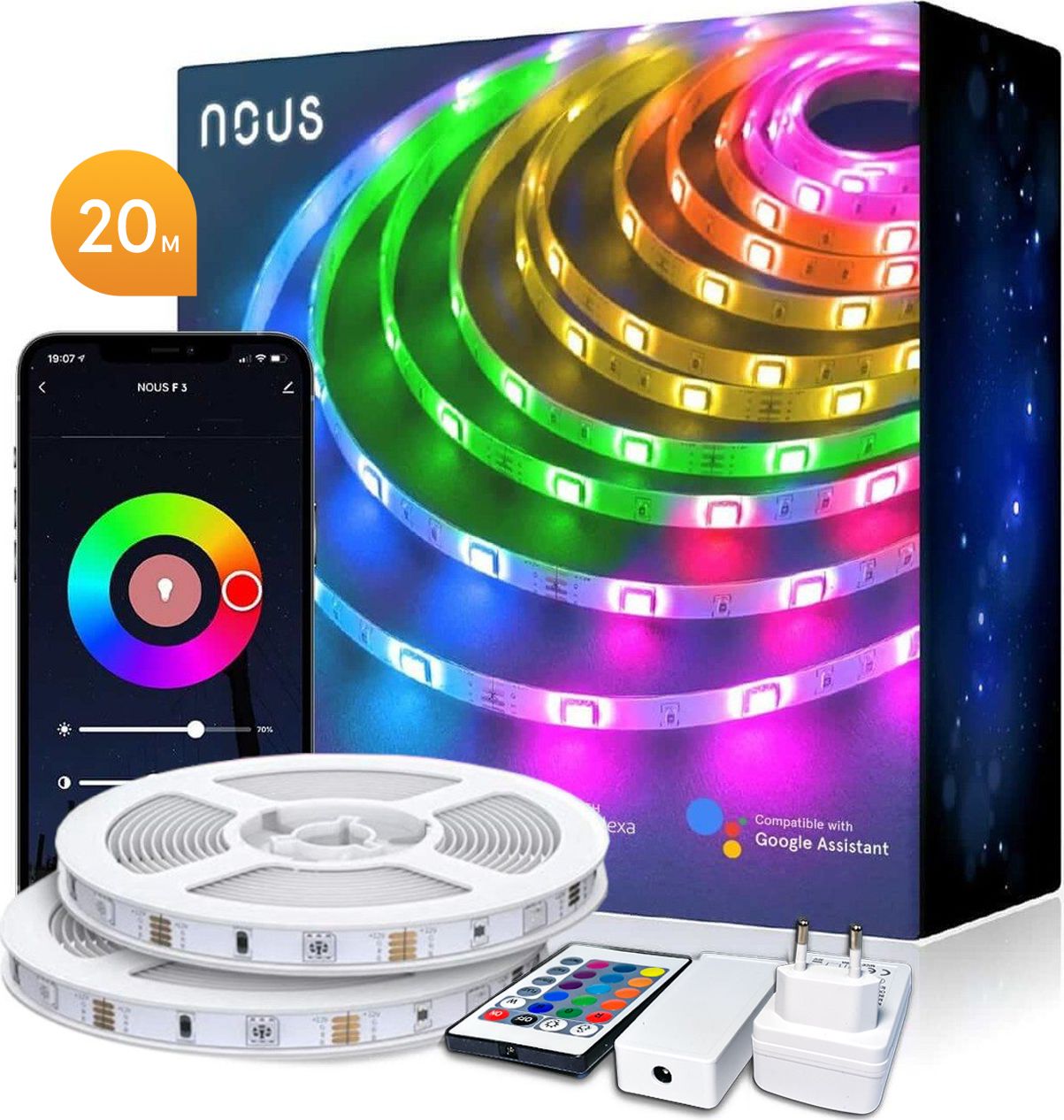 Nous Taśma LED F3 RGBW 2 x 10m