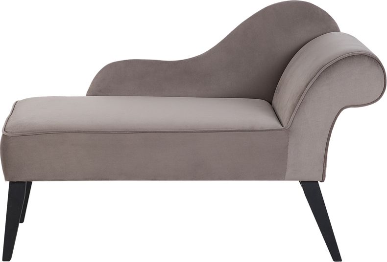 Shumee Szezlong welurowy prawostronny beżowoszary BIARRITZ