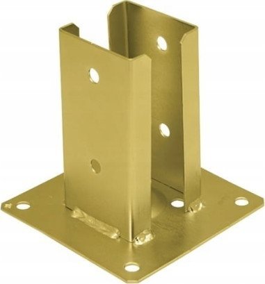 Domax Podstawa słupa 71x150x2mm złota cynk galwaniczny