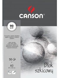 Canson Szkicownik A3 50k biały