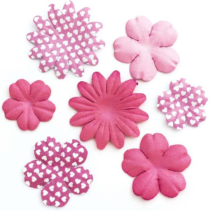 Argo Kwiaty papierowe różowe, 24 sztuki (252016)