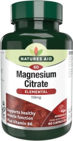 NATURES AID Natures Aid Cytrynian Magnezu 119 mg 60 k