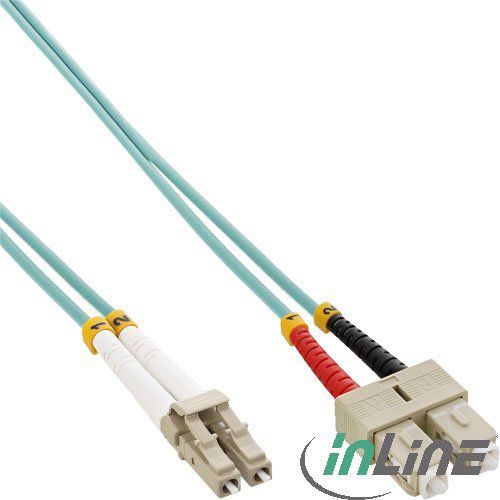InLine Patchcord Światłowodowy LC/SC, 50/125µm, OM3, 1m (88641O)